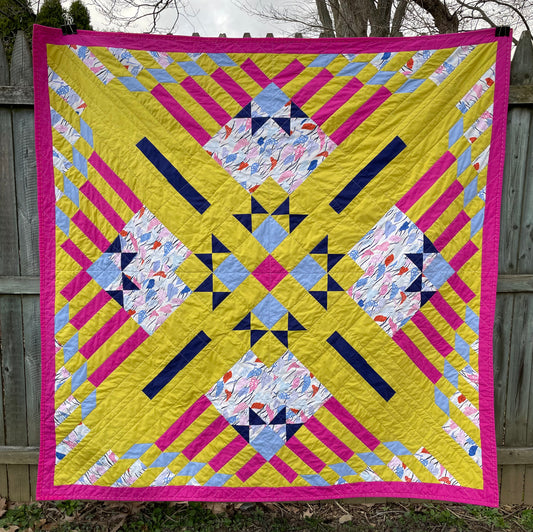 Nebulous Quilt in Neon Leaf